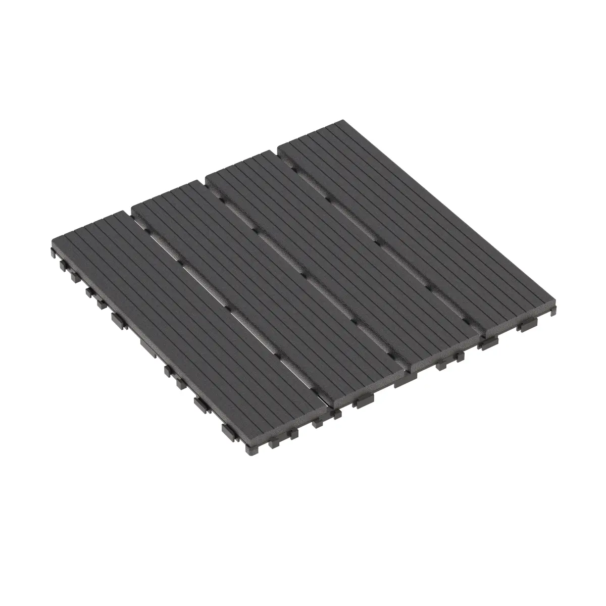 12*12 Inch Interlocking PP Patio Tiles, Waterproof Splicing Floor Tiles, DIY Snap-Together Plastic Deck Tiles for Balcony Patio Bathroom Garden Poolside