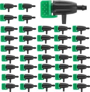 50 count Adjustable Water Flow Irrigation Dripper, 360  Rotatable Drip Emitters Irrigation System Drippers for 1/4 Inch Tubing Watering Dripper for Garden Lawn   Flower Irrigation