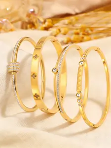 4 fashionable retro stainless steel waist bracelets, suitable for men and women's daily wear, gatherings, parties, Valentine's Day, holiday gifts