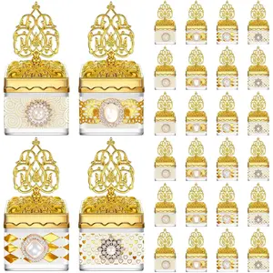 24 Pcs Wedding Mini Gold Plastic Candy Bottles with Lids Champagne Storage Candy Favor Containers for Wedding Bridal Shower Party Favors Thank You Gifts