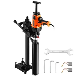 VEVOR Core Drill Machine, 0.8-6.3in Drilling Diameter Handheld Diamond Core Drill Rig with Stand and Core Drill Bit, 2000W Rugged Concrete Core Drill, Wet and Dry Use, For Concrete, Brick, Marble