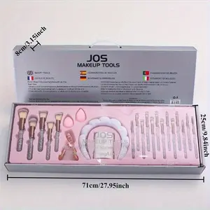 Diamond Beauty Brush Deluxe Gift Box - 23 Professional Makeup Brush Sets, Including Diamond Headband + Eye Maker, Birthday And Holiday Preferred Gift, High-end Makeup Tools Combination
