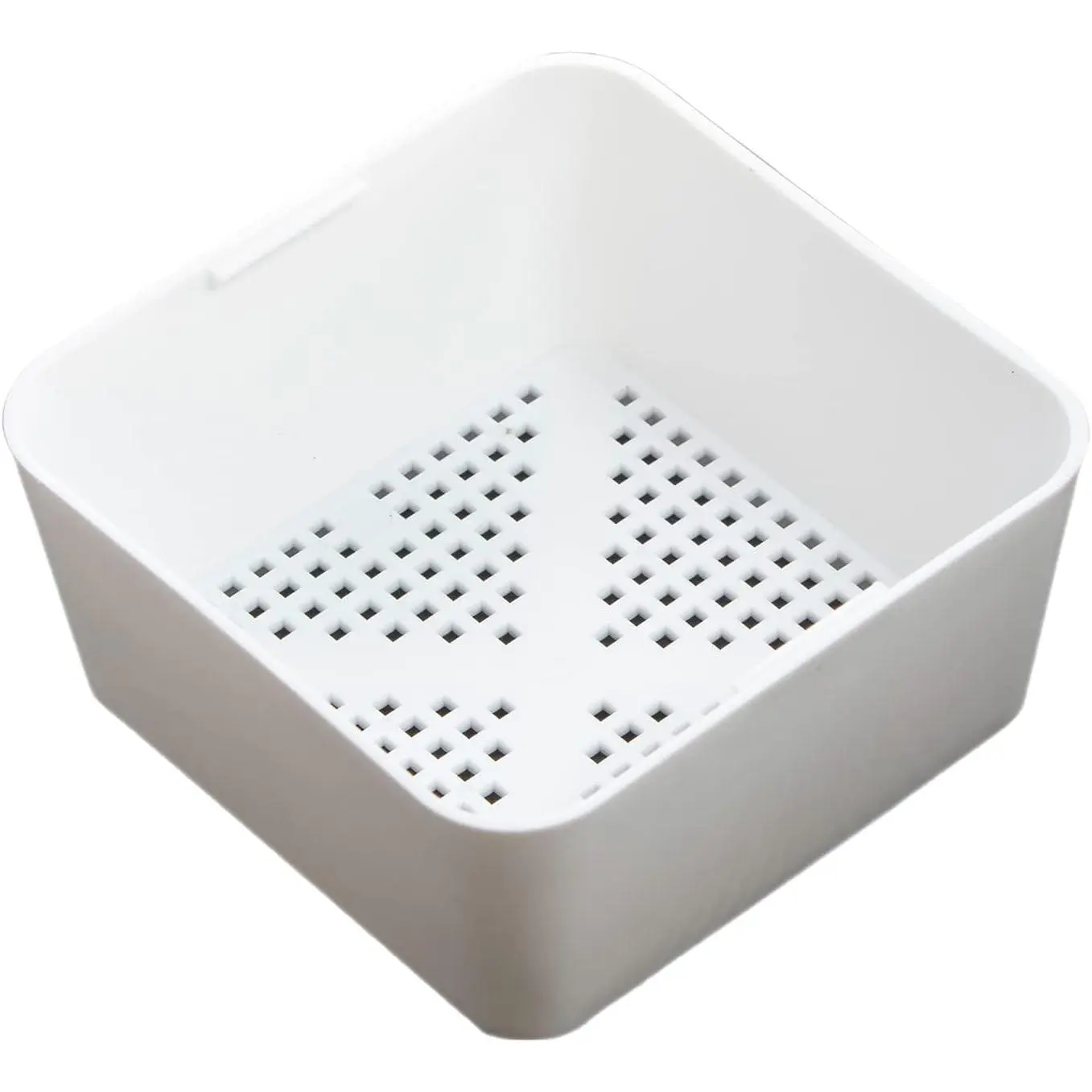 6.5-inch Floor Drain Cover Alternative, Square Sink Drain Basket for Restaurants, Home and More, Commercial Sink Strainer with 0.19-inch Holes, Versatile Plastic Drain Screen Basket