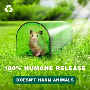 Humane Mouse Trap Cage  | Reusable & Cleanable Non-Killer Rodent Catcher, Small Animal Trap for Outdoor Use