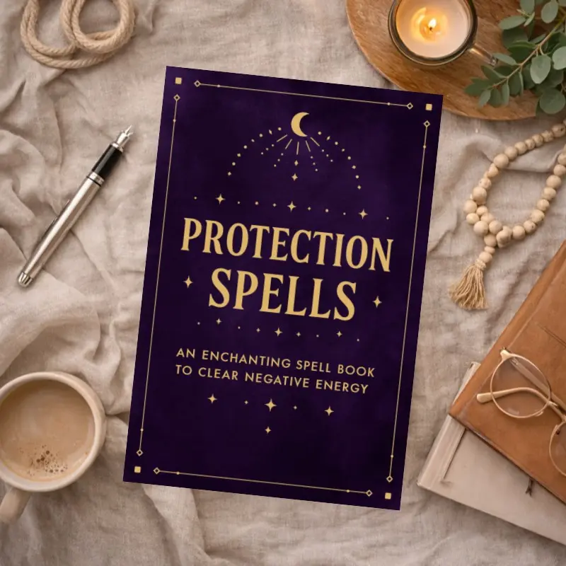 Protection Spell Book: a Compact Guide to Clearing Negative Energy, Essential Tool for Spiritual Cleansing, Portable Magic Handbook, Magical Guidance