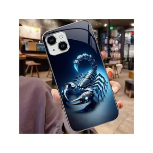 Suitable For [ 14] Light Luxury Crystal Eagle Pattern And Scorpion Glass Electroplated Mobile Phone Case, Exquisite And Gorgeous 995