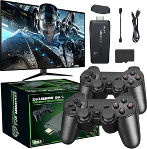 Wireless retro game console controller, featuring over 2-0,000 games and 15 emulators, supporting 4K HDMI output, equipped wi