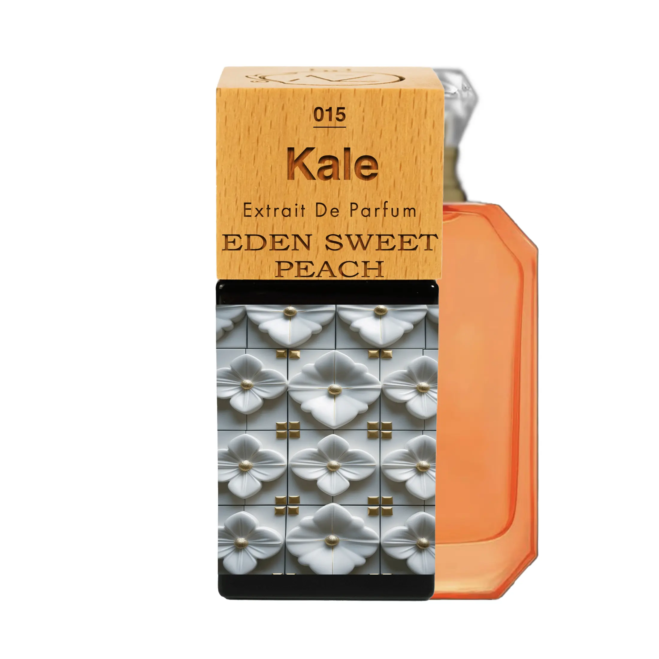 Kale N°15 | Peach, Red Apple and Bergamot; Nectarine, Freesia, Frangipani, Jasmine and Rose; Vanilla, Musk, Praline, Amber, Oakmoss, Tonka and Patchouli. Home fragrance