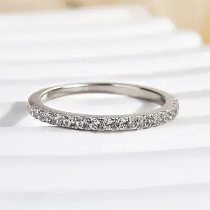 Maxine Half Eternity Round Cut Wedding Band,5A Cubic Zirconia Women's Ring Jewelry,Promise Ring for Daily,Travel,Proposal,Wedding,Birthday,Anniversary