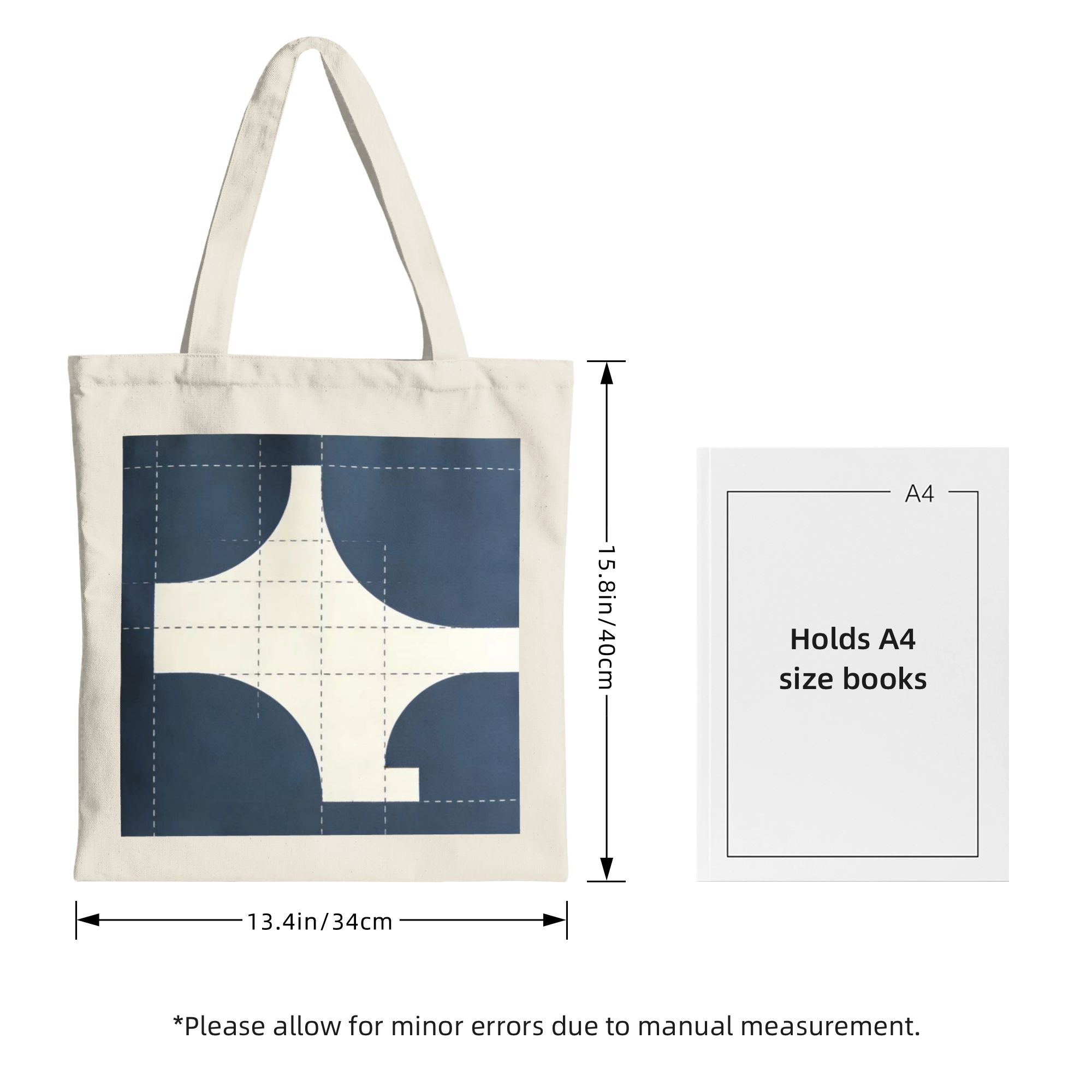 Eco-friendly lightweight canvas bag, outdoor travel beach large-capacity shopping tote