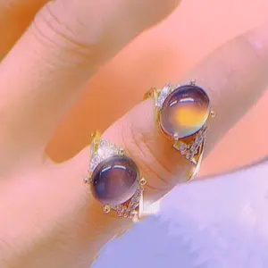 1 Multi-color adjustable temperature changing ring, new women's jewelry