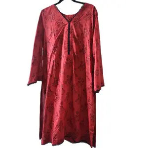 Printed Linen and Lawn two-piece floral dress