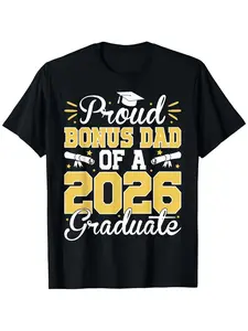 Men's 180G Short-Sleeve Printed T-Shirt - Unisex Stepdad Gift, 2026 St. Patrick's Day Summer Top for Parents Tshirt