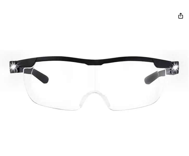 160% Magnifying Glasses with Light Rechargeable for Close Work Hands-Free Ideal for Crafts Sewing and Reading