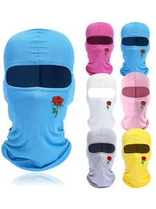 Unisex Rose Print Balaclava Mask, Windproof Dustproof Multi-Functional, Fitted Outdoor Sports Gear for Motorcycle Hiking Camping Skiing