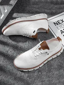 Men's Business Casual Lace Up Low Top Sneakers, Breathable Comfortable Sports Running Shoes, Male All-match Round Toe Shoes for Daily Wear, Athletic Shoes, Runner Athletic Shoe