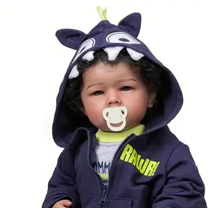 20Inch/50cm Reborn Dolls Soft Cloth Body Newborn Baby Black Dolls Boy for Kids Birthday And Xmas Kids Gift, Birthday Present, Lifelike Doll, Realistic Baby, Handcrafted Doll, Highquality Doll, Baby Shower Gift, Play