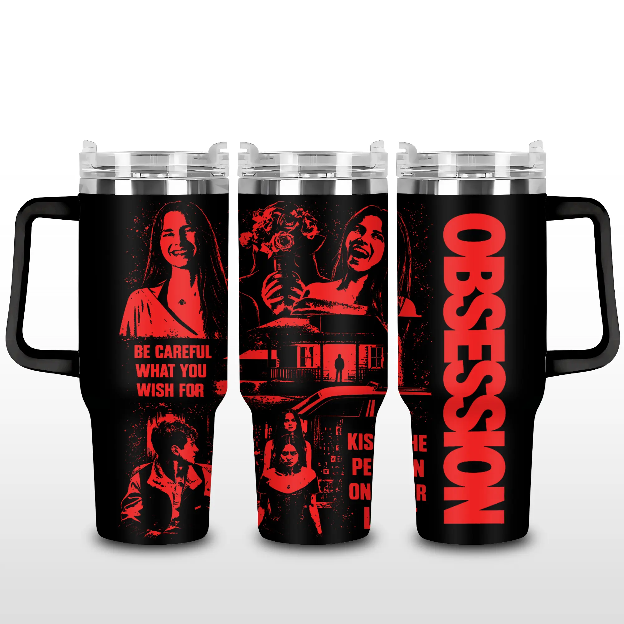 [Elysian Sip] Obsession 40oz Vs 20oz Tumbler V3, High-Quality Insulated Tumbler With Handle And Straw, Obsession Theme Travel Mug, Unique Fan Gift, Leakproof Reusable Drink Cup.