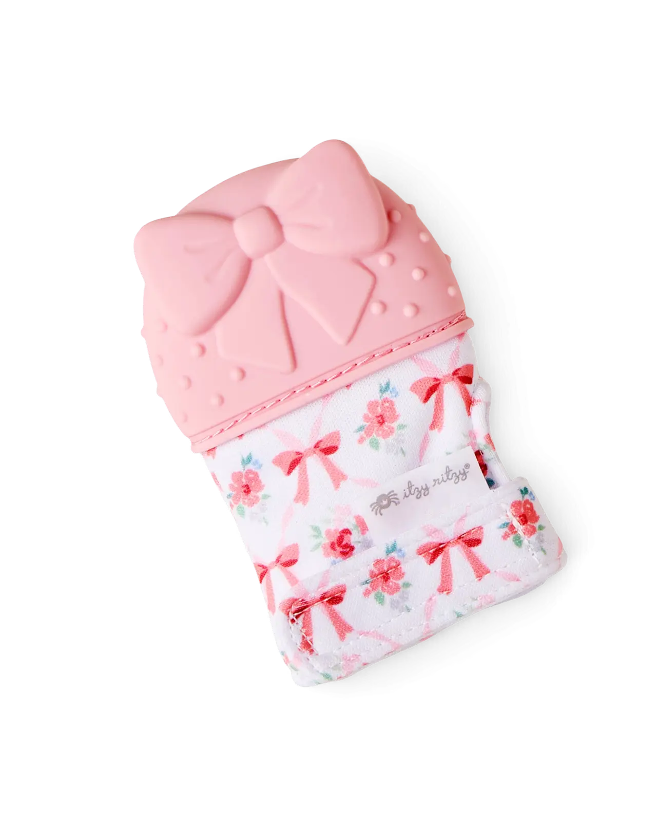 Itzy Ritzy Itzy Mitt® Teething Mittens for Non-Teether-Holding Babies, Non-Toxic Food-Grade Silicone Hand Teether, Cadmium-Free Polyester Accessory with Sound for Baby Relief