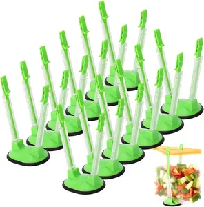 12 pc Adjustable Freezer Bag Holder Stand – Hands-Free Food Prep Storage Rack with Clips, Foldable Kitchen Organizer for Ziplock & Plastic Bags