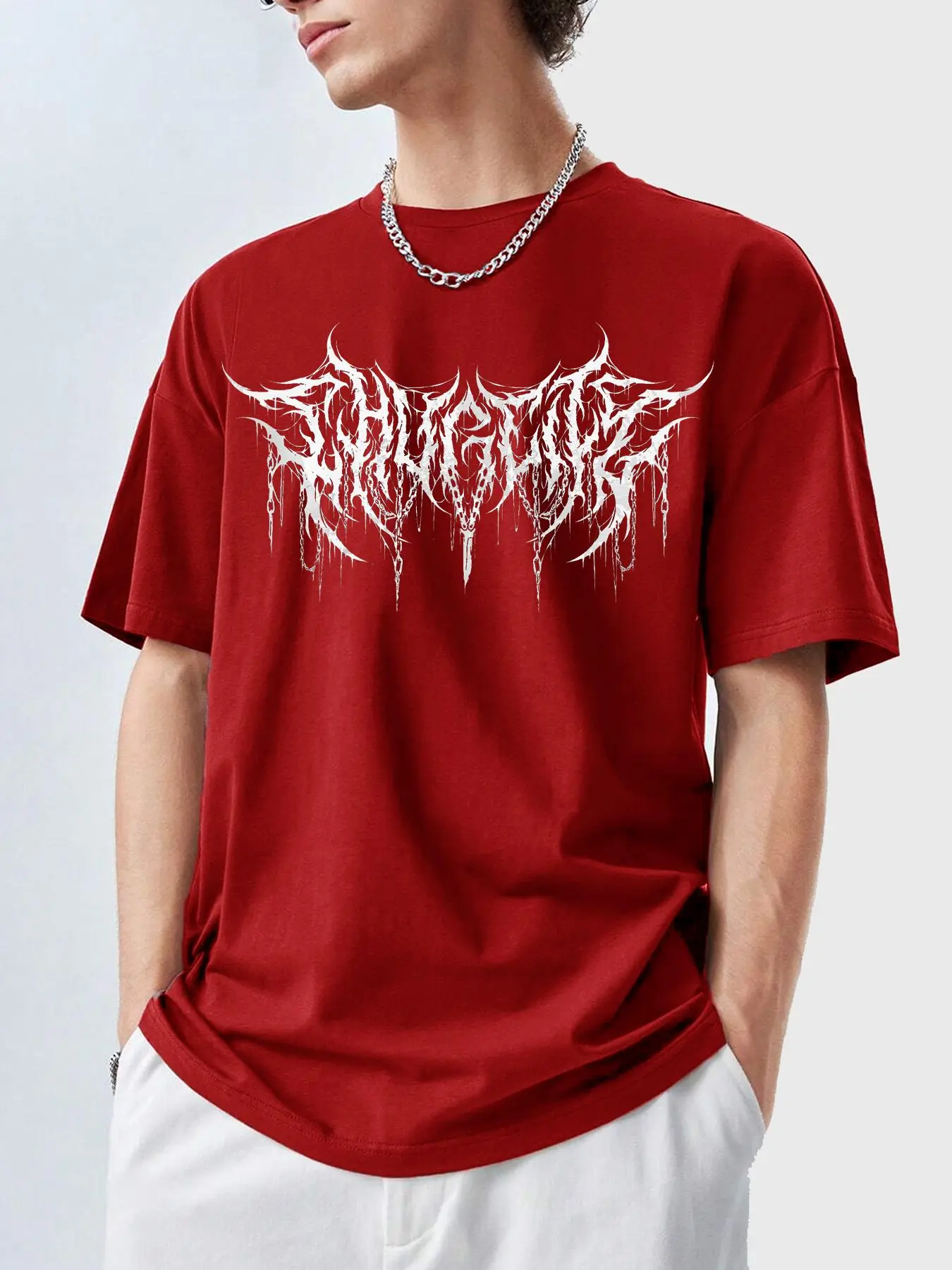 Men's Graphic Print Short Sleeve Tee, Regular Fit Casual Sporty Design Street Round Neck T-shirt for Summer, Men's Top for Daily Wear, Crew Neck Sportswear