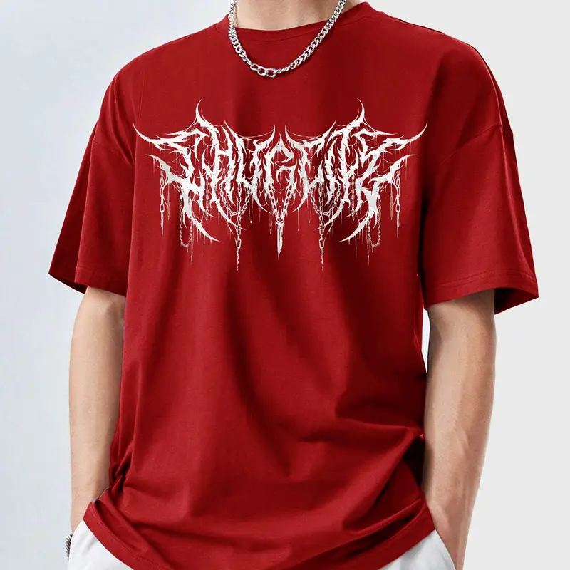 Men's Graphic Print Short Sleeve Tee, Regular Fit Street Round Neck Short Sleeved T-shirt for Summer, Men's Top for Daily Wear, Crew Neck Sportswear