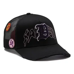 Gorra Curva Trucker Dandy Hats X Sad Boyz Extsy Model Negra