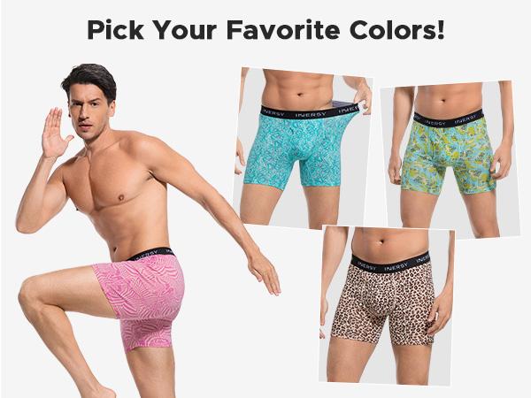 INNERSY Men’s Cotton Printed Boxer Briefs 3-Pack