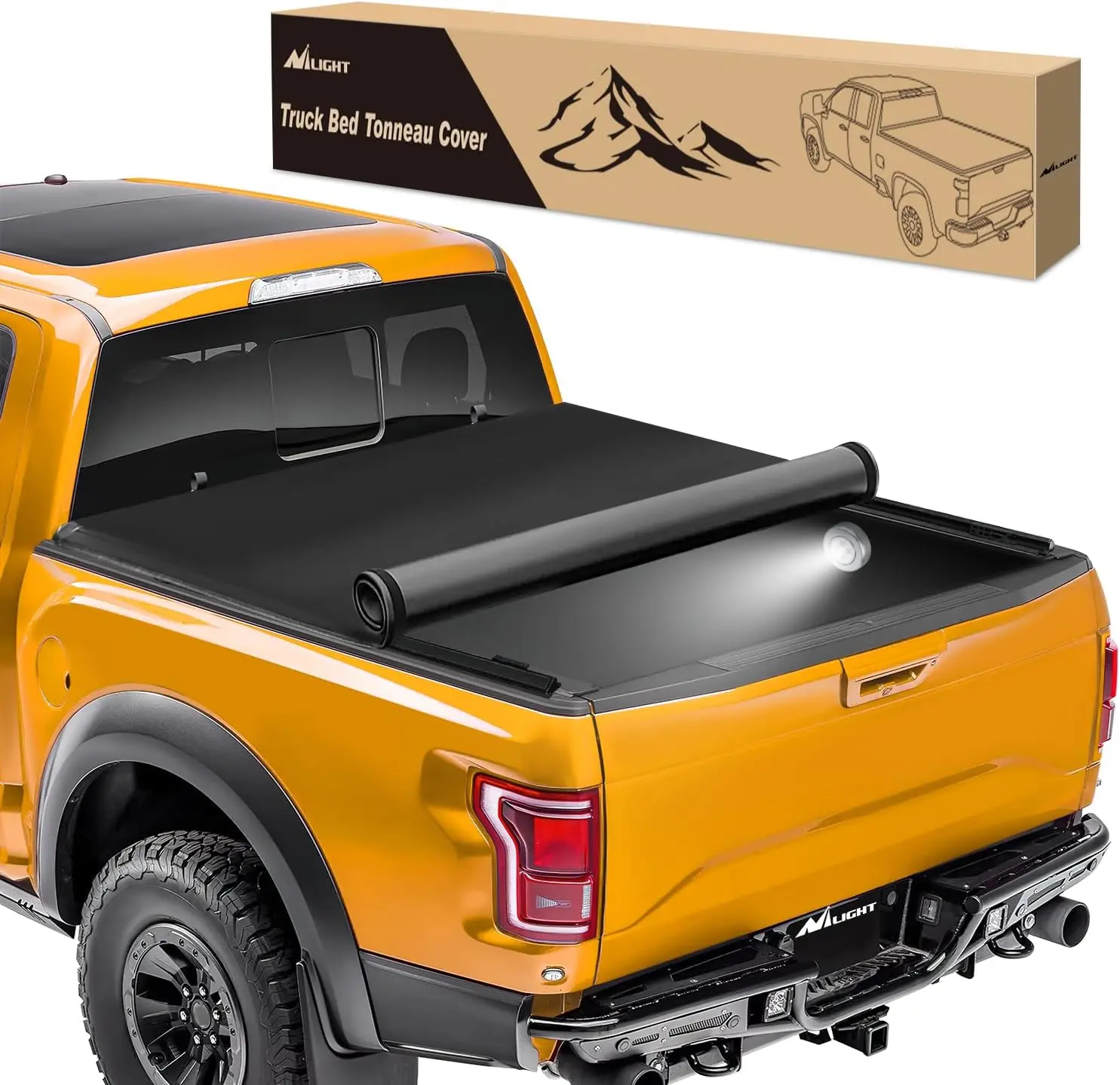 Nilight Soft Roll-Up Truck Bed Cover, Compatible with Ford F150 2015-2025 6.5ft Beds, Automotive Exterior Accessory, Car Accessory, Truck Bed Covers
