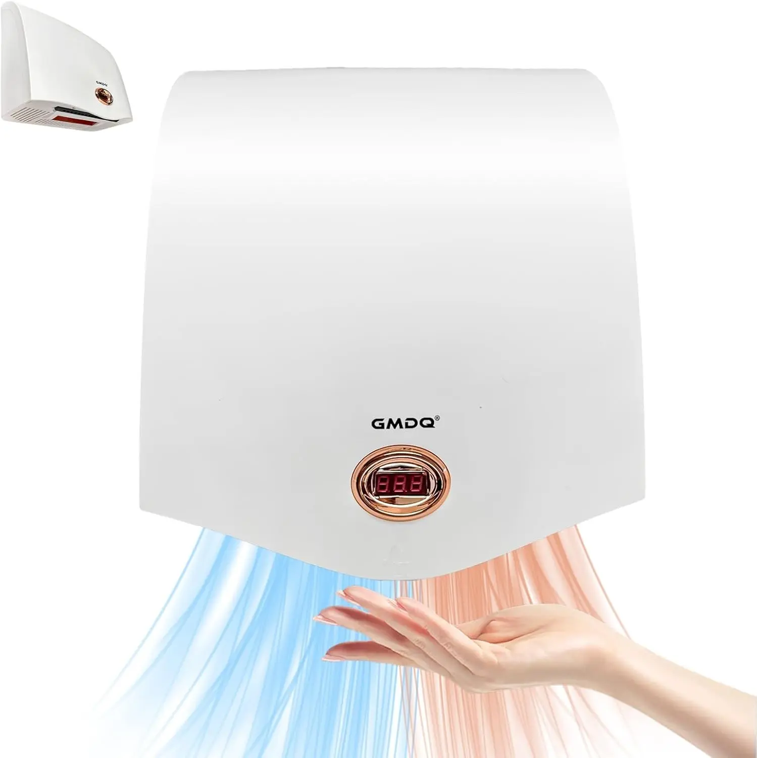 1600W Powerful Hand Dryers for Bathrooms Commercial, Electric Hand Dryer Touchless, Extra Quiet Low Noise(40db), Wall Mounted Type