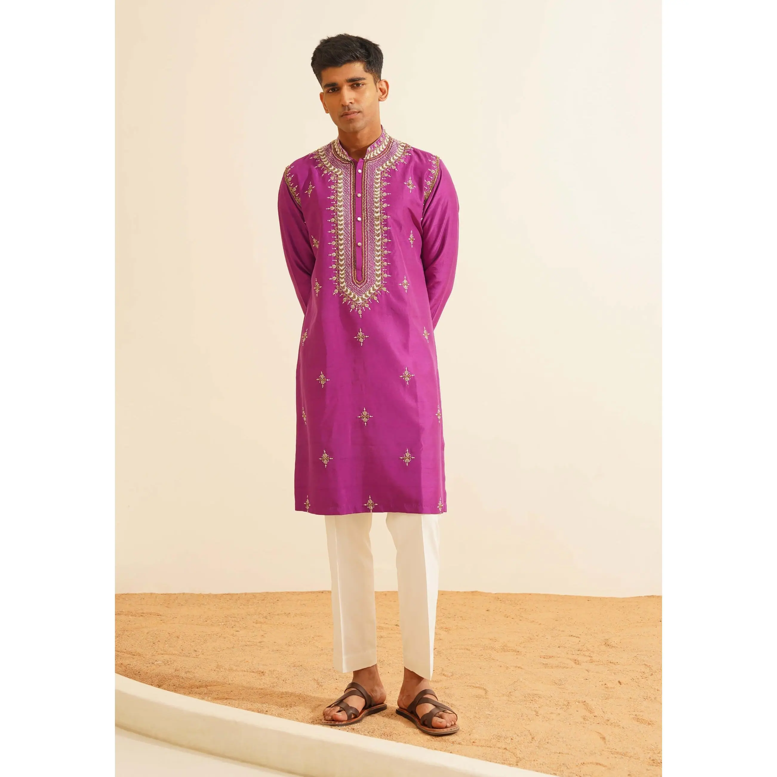 Purple yajur kurta and pant