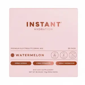 Instant Hydration Electrolytes Powder Packets - Watermelon Electrolyte Drink Mix - Zero Sugar - Keto, Vegan, Gluten-Free, Non-GMO - Boost Recovery, Brain Health, Muscle & Tissue Support- 30 Sticks