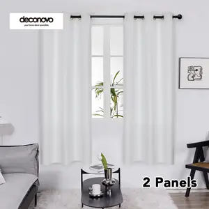 Deconovo Blackout Curtains, Grommet Top Thermal Insulated Window Drapes for Bedroom, 2 Panels