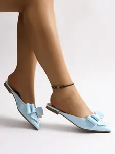 Women's Cute Bowknot Design Slip on Flats, Casual Comfortable Pointed Toe Flat Shoes for Daily Wear, Lightweight Breathable Shoes for Women & Girls, Running