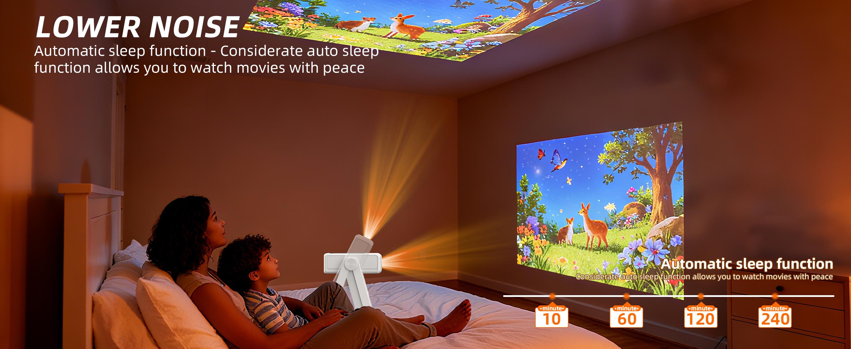 XBJ A5PRO Projector with 8K/1080P Smart Touchscreen WiFi6/5G Android 11 BT5.4 350 ANSI Wireless Screen Projection for Outdoor Movies