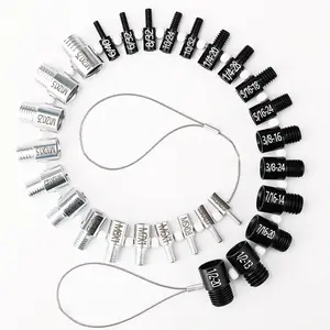 Nut and Bolt Thread Checker, Bolt Size Finder, 28 Male/Female Thread Gauges (15 Inch & 13 Metric) Thread Checker Standard and Metric, Bolts and Nut Identifier Gauge