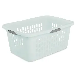 Sterilite Laundry Basket, 2 Bushel Plastic Hamper with Handles, Mint, 18 Pack Sterilite Laundry Basket, 2 Bushel Plastic Hamper with Handles, Mint, 18 Pack