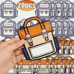 20 Pack Backpack Shaped Plastic Goodie Bags - Creative Non-Food Grade Packaging Treat Bags - Stand Up Resealable Small Gift Pouches for Birthday Party Favors - Cute Boutique Gift Wrap Bags - Not For Direct Food Contact