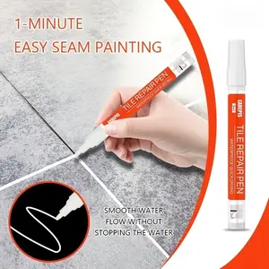 Tile Grout Pen, Wall Seam Repair Marker, Non-Removable Filler, Easy to Use, Ideal for Tile Floors and Bathroom Gaps
