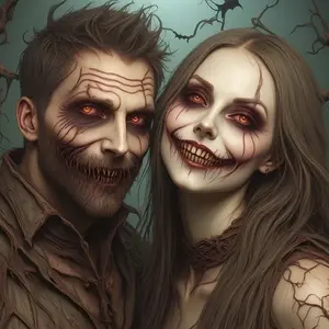 Demon image Gothic style high-definition frame customization, upload photos to customize framed paintings, create based on your pictures - perfect for giving gifts, large wall decoration, and for home and office decoration