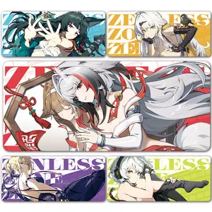 Zenless Zone Zero Miyabi Anime Mouse Pad Rubber Non-Slip Desk Mat Durable Stitched Edges Smooth Gaming Surface Keyboard Mouse Pad