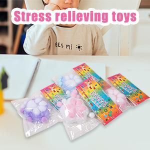 3PCS Cat Paw Squishy Toys – Large 3.15in Kawaii Fidget Squishies for Kids & Adults, Soft Sticky Squeeze Fur Ball Stress Relief Toy, Funny Jelly Novelty