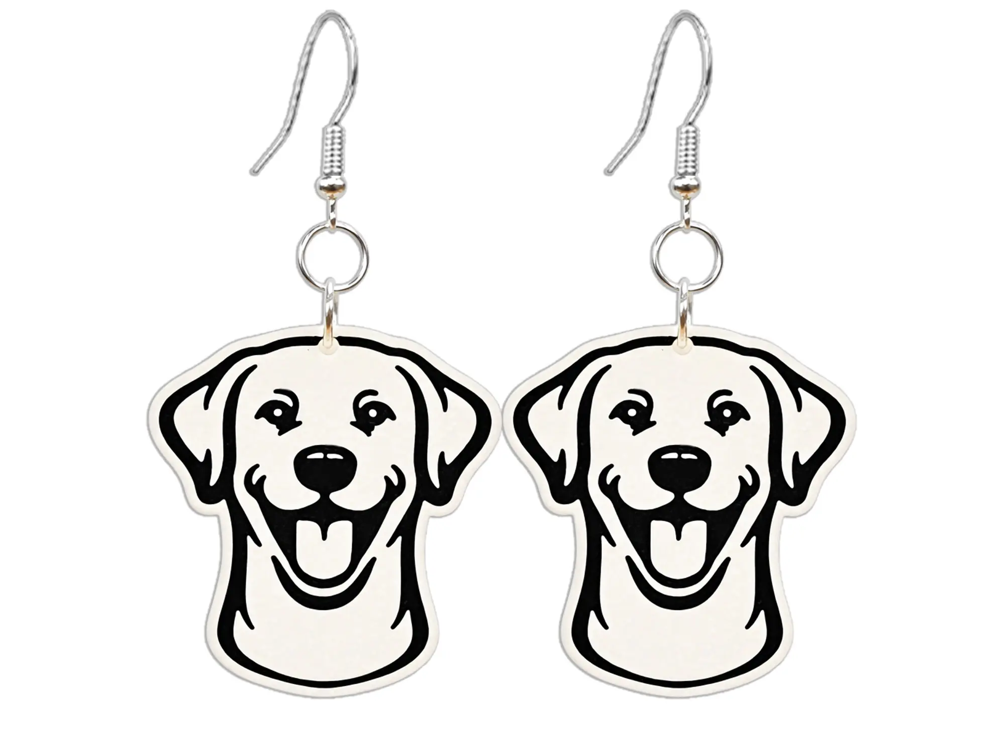 Labrador Earrings Lightweight Dog Jewelry Dangle Pet Lover Gift Handmade USA
