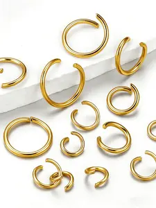 200 Open Jump Rings Stainless Steel, Single Circle Flat Steel Rings, DIY Jewelry Materials, Bracelet Necklace Connectors, Earring Accessories