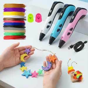 Adjustable Speed USB-C Port 3D Printing Pen 8-Piece Kit - Charging Cable, Head, Base, Picture Album, 36m Vibrant Filaments, Prints Colors, Creative DIY Children's Birthday Gift (Computers & Office 3D Printing Supplies)