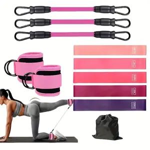 11-Piece Resistance Band Set for Full Body Workout, Elastic Training Bands for Home Gym, Durable & Portable Fitness Equipment