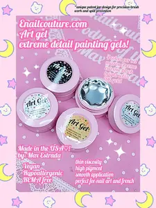 Art gel  kit 4 colors Colors Gel Paint Nail Art Kit - Nail Kit liner Color Solid Nail Art Gel Polish