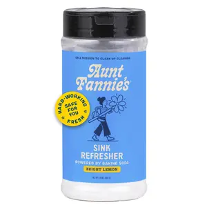 Aunt Fannie's Sink Refresher, Bright Lemon Scrub and Odor Minimizer for Sinks, Household Drains and Garbage Disposals, 16 Ounces (Pack of 1)