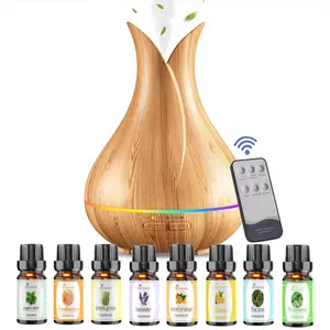 Essential Oil Diffusers with 8 Essential Oils Remote Control 400ml Whisper Quiet Mist Humidifier Aromatherapy Scented Diffuser for Hom Bedroom Spa