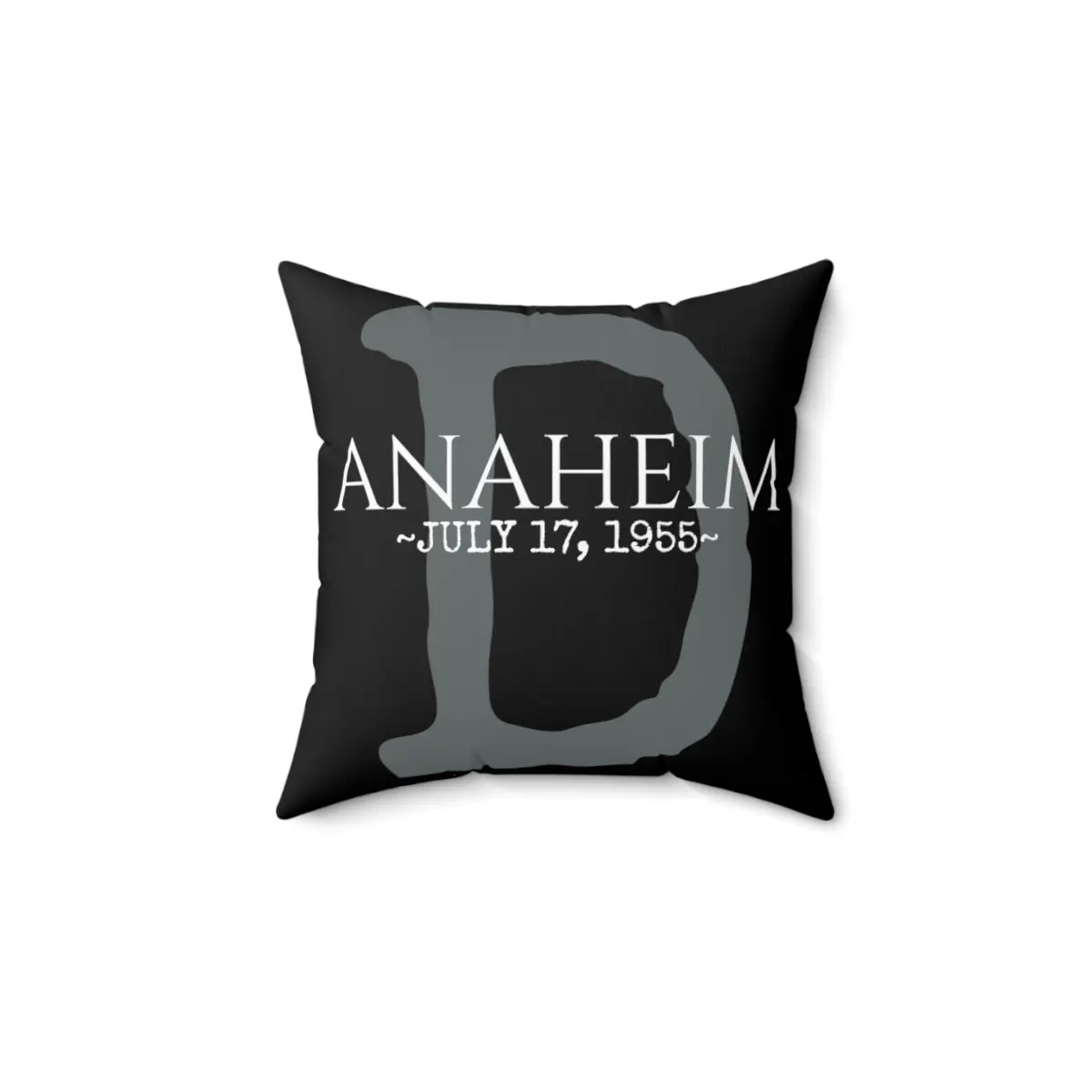 Spun Polyester Square Pillow Disneyland resort Anaheim opening day 1955